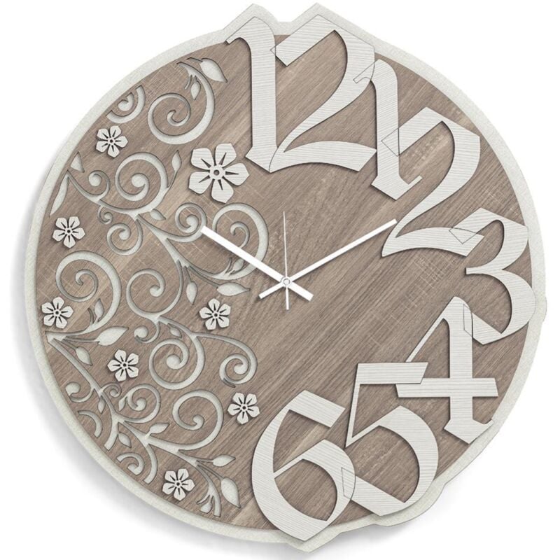 Orologio Rotondo Da Parete Nature In Legno Laminato D Cm Trs