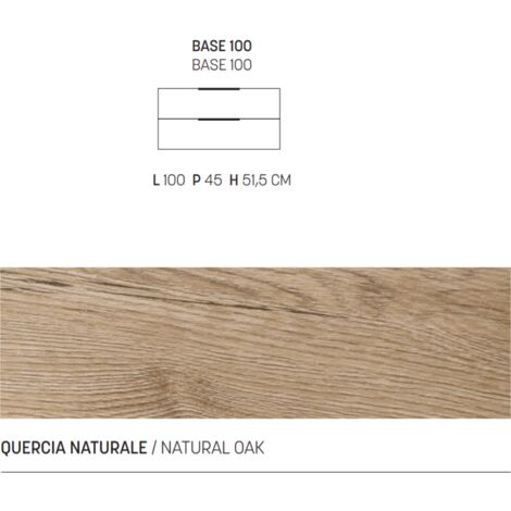 Mobile Bagno Sospeso Con Doppio Cassetto Bali Cm Quercia Naturale