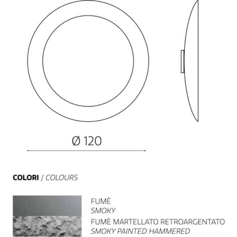 Specchio Tondo Con Cornice In Vetro Temperato Effetto Martellato D