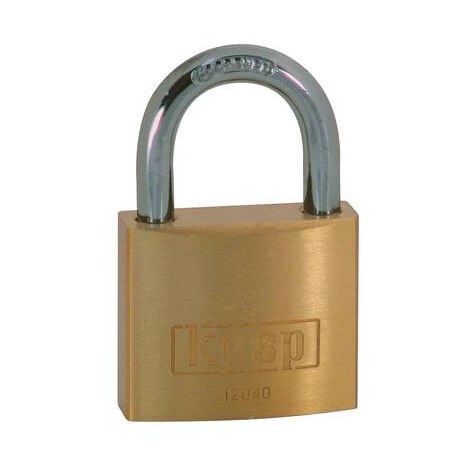 KASP K12025 CADENAS 25 MM FERMETURE DIFFÉRENTE OR JAUNE AVEC SERRURE À CLÉ