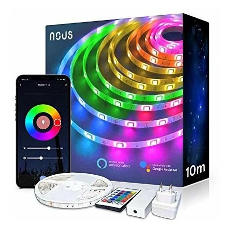 Nous F Ruban Led Wifi M Bande Rgb Connect Multicolore Lumiere