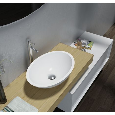 Lavabo De Encimera Tw En Resina Mineral Solid Surface Brillo