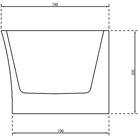 Bañera exenta acrílica NOVA CORNER 170 x 80 cm instalación a la