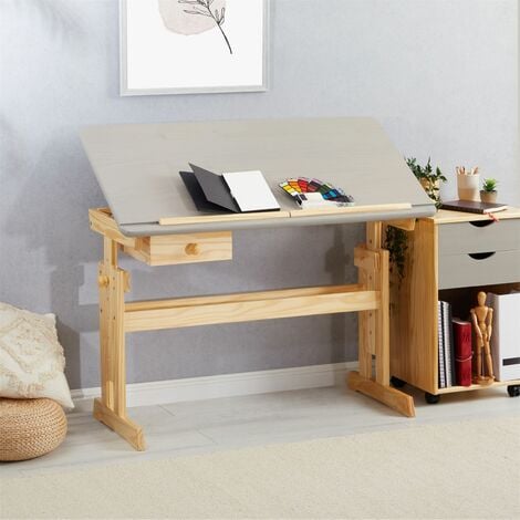 Bureau Enfant Flexi Avec Plateau Inclinable Et Hauteur R Glable En Pin