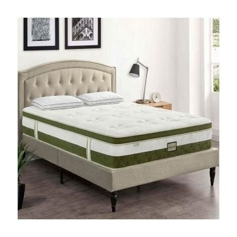 HYBRID BAMBOU Matelas hybride 180 x 200 épaisseur 30 cm mémoire de