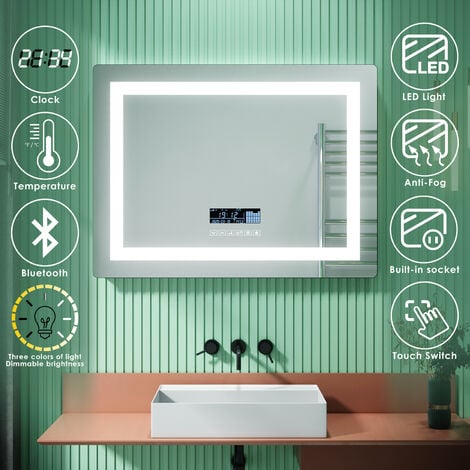 Elegant X Mm Bathroom Mirror With Led Multifunction Bedroom