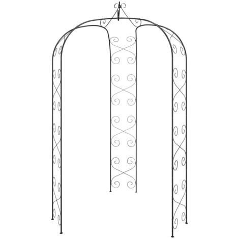 Vidaxl Arco Da Giardino Nero X Cm Acciaio