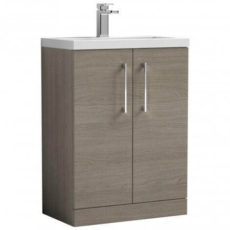 Nuie Arno Compact Floor Standing Door Vanity Unit With Polymarble