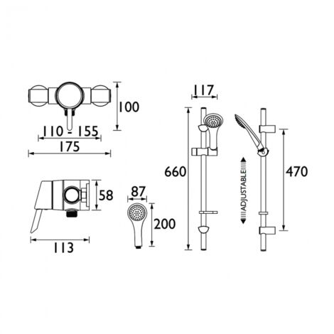 Bristan Acute Sequential Exposed Mixer Shower With Shower Kit