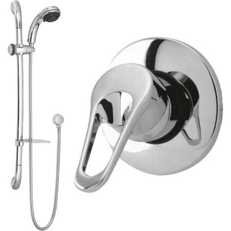 Nuie Ocean Concealed Single Lever Shower Valve With Slider Rail Kit