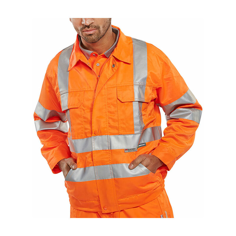 Beeswift RAIL SPEC Hi Vis JACKET 46 Orange