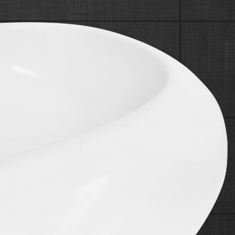 ECD Germany Vasque à Poser Lavabo Salle de Bain Ø 350 x 120 mm en