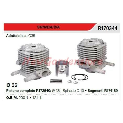 Cilindro Pistone Segmenti SHINDAIWA Decespugliatore C35 R170344