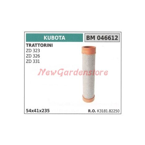 Filtro Aria KUBOTA Motore Trattorino ZD 323 326 331 046612