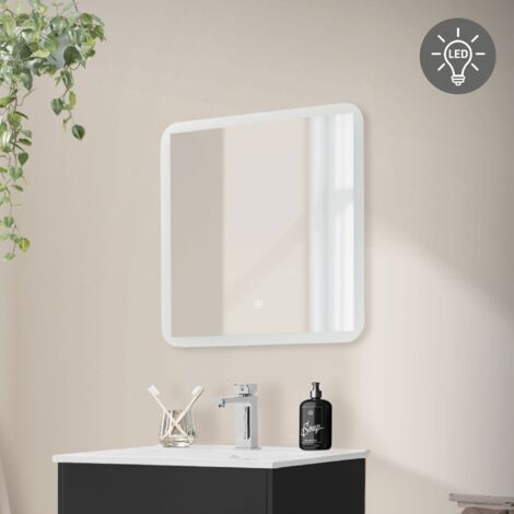 ML Design Specchio Da Bagno Con Illuminazione Integrata A LED Bianco