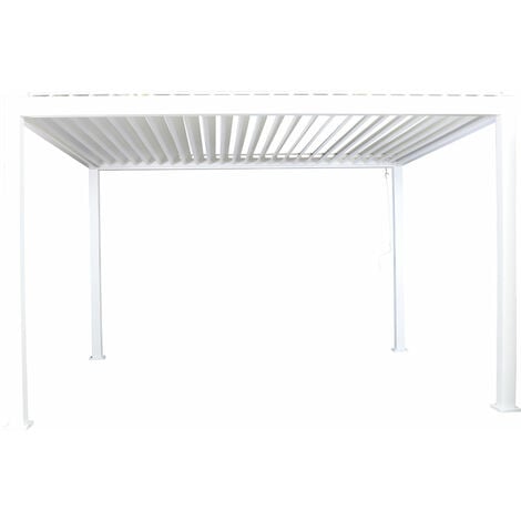 NEUWERTIG Pergola HHG 936 Garten Lamellen Pavillon 11cm Alu Gestell