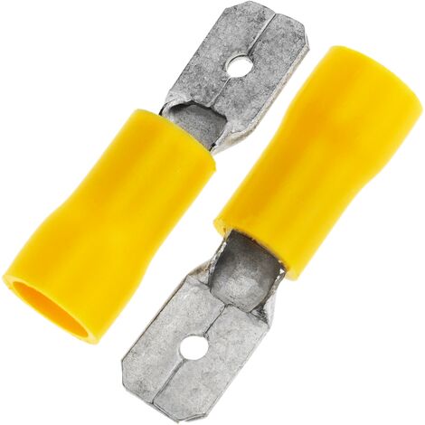 BeMatik Terminal Faston Male 6 3 Mm Yellow Pack Of 100 Units