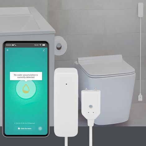 Bematik Smart Wifi Water Leak Detector Compatible With Google Home