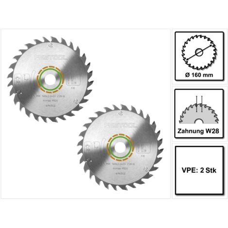Festool W28 Lame Da Sega Circolare Universal 160 X 2 2 X 20 Mm 160 Mm