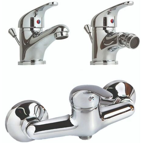 Set Robinetterie De Bain Pour Lavabo Bidet Et Groupe Externe De Douche