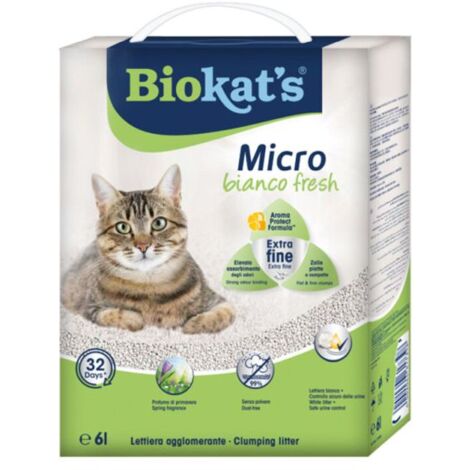 Biokat S Lettiera Micro Bianco Fresh 6 Lt