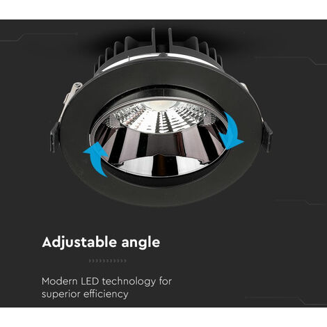 V TAC Faretto LED Chip Samsung Da Incasso Rotondo LED COB 10W