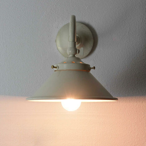 Wandlampe Weiß Echt Messing verstellbar E27 Wandleuchte Wohnzimmer Küche