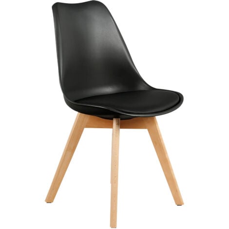 Medaline Lot De Chaises Scandinaves Noires