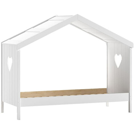 Milady Lit Cabane Ouvert X Cm Blanc Avec Tiroir De Lit