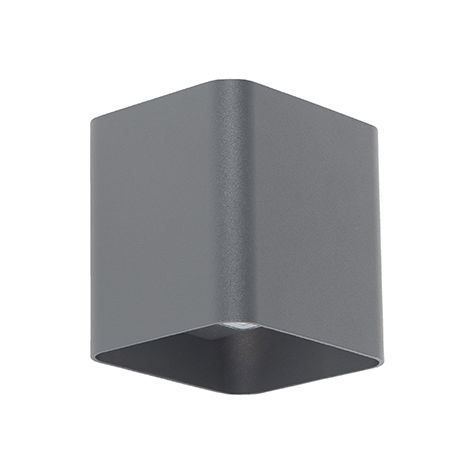 Modern Wall Lamp Dark Gray Incl LED IP54 Square Evi