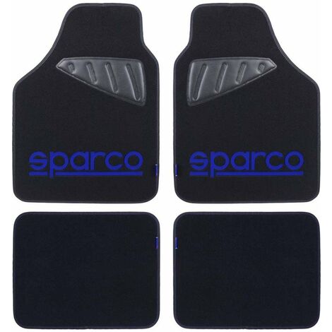 Set Completo Spc Tappetini Auto Universali In Moquette Nero Blu