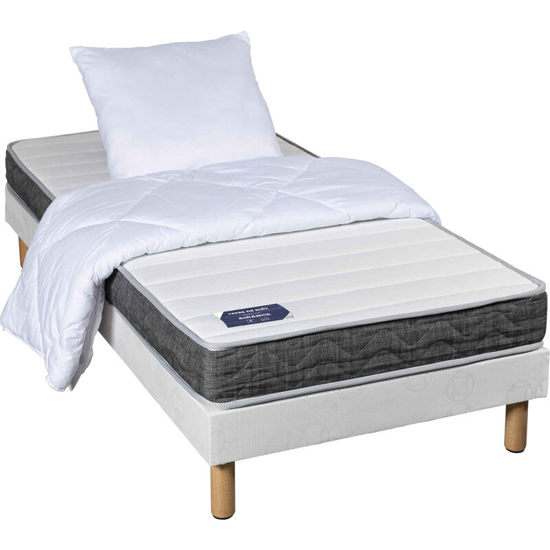 Ensemble Matelas Couchage Latex Aisance Sommier Pieds Couette