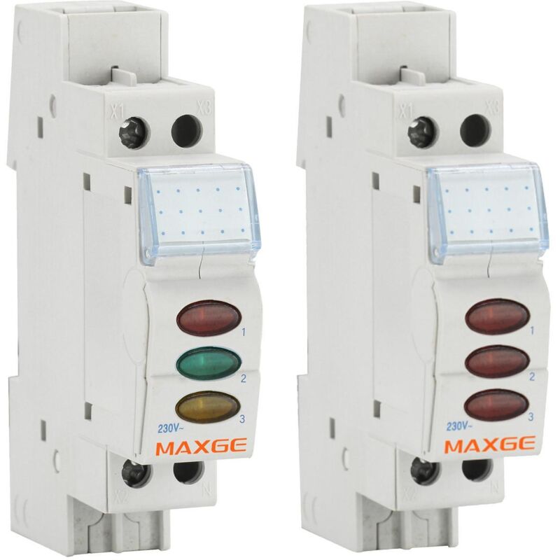 Indicador Luminoso Triple LED MAXGE Alpha+ EPSLT 230VAC Rojo - Amarillo - Verde - Rojo - Amarillo - Verde
Indicador Luminoso Triple LED MAXGE Alpha+ EPSLT 230VAC Rojo - Amarillo - Verde - Rojo - Amarillo - Verde