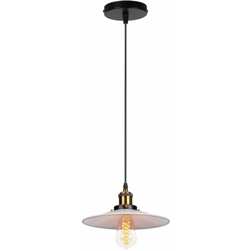 Industrial Lámparas de Colgar Retro Luz de Techo Ø220MM (Blanco)Vintage Lámpara Edison Lustre,Lámpara de Techo Iluminación E27 para Loft Restaurante
Industrial Lámparas de Colgar Retro Luz de Techo Ø220MM (Blanco)Vintage Lámpara Edison Lustre,Lámpara de Techo Iluminación E27 para Loft Restaurante