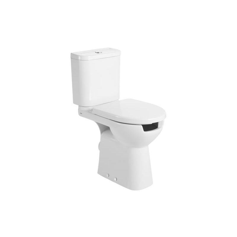 Roca - Inodoro Access de tanque bajo y salida horizontal, alimentación inferior y asiento con aro abierto.
Roca - Inodoro Access de tanque bajo y salida horizontal, alimentación inferior y asiento con aro abierto.