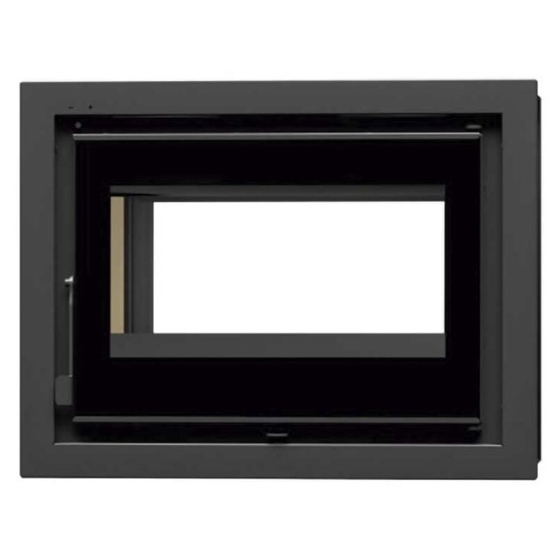 Fm Biomasa - Insertable de Leña de 70 cm a 2 caras y 2 Puertas con Turbinas FM Modelo IT-172 Cristal Serigrafiado