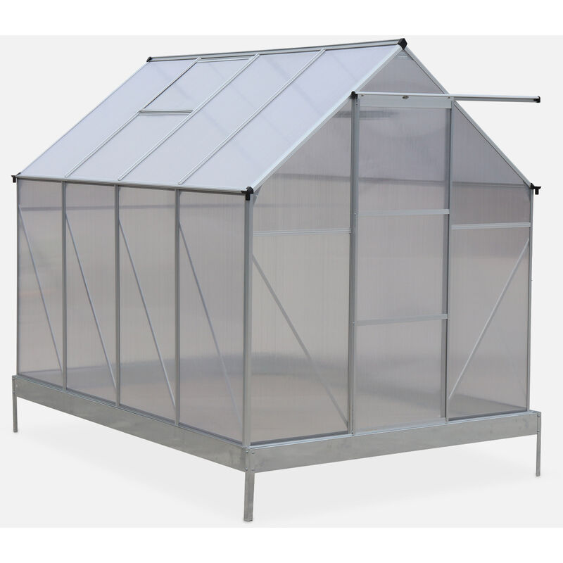 Alice's Garden - Invernadero con base 250x190x207cm - 5 m² - Aluminio/Policarbonato 4mm - 2 tragaluces de techo - CHENE - Transparente
Alice's Garden - Invernadero con base 250x190x207cm - 5 m² - Aluminio/Policarbonato 4mm - 2 tragaluces de techo - CHENE - Transparente