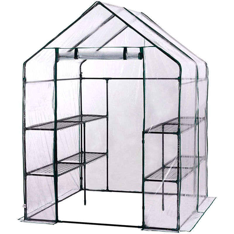 Invernadero PVC/Acero Gardiun New Leaf 4 Estantes 143x143x195 cm Verde con Puerta con Cremallera
Invernadero PVC/Acero Gardiun New Leaf 4 Estantes 143x143x195 cm Verde con Puerta con Cremallera