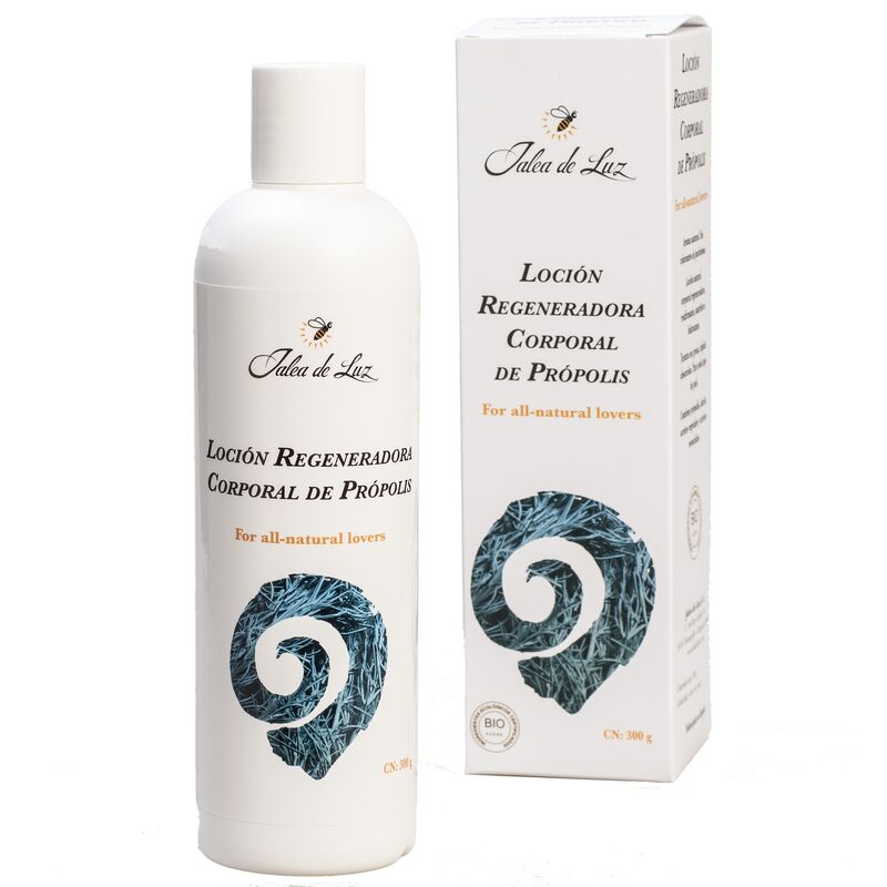 Jalea de Luz - loción corporal natural 300 ml - a base de própolis e ingredientes naturales
Jalea de Luz - loción corporal natural 300 ml - a base de própolis e ingredientes naturales