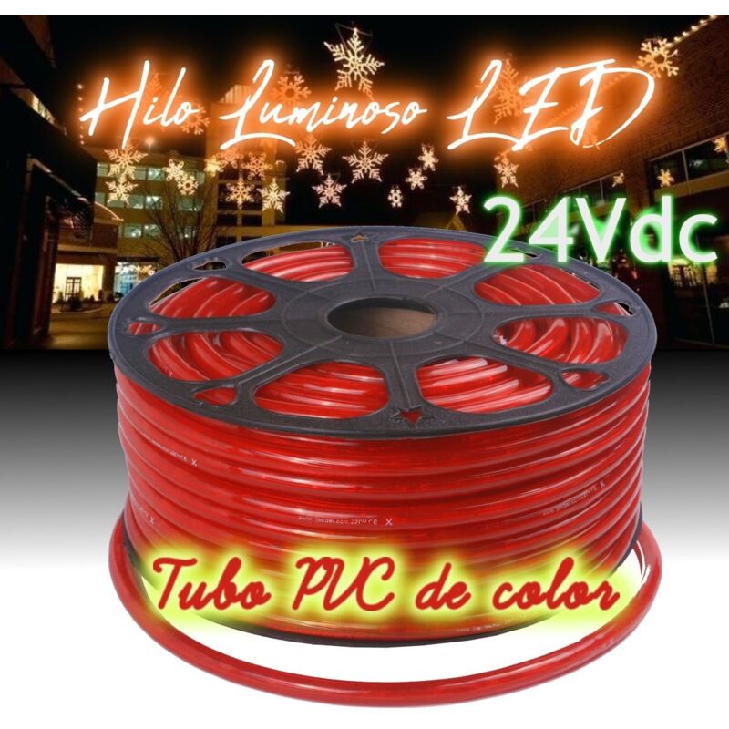 Hilo luminoso LED ROJO PVC Transparente exterior corte 16cm 24Vdc 20m decoración navidad fiesta hogar, jardin terraza rotulo - Jandei
Hilo luminoso LED ROJO PVC Transparente exterior corte 16cm 24Vdc 20m decoración navidad fiesta hogar, jardin terraza rotulo - Jandei