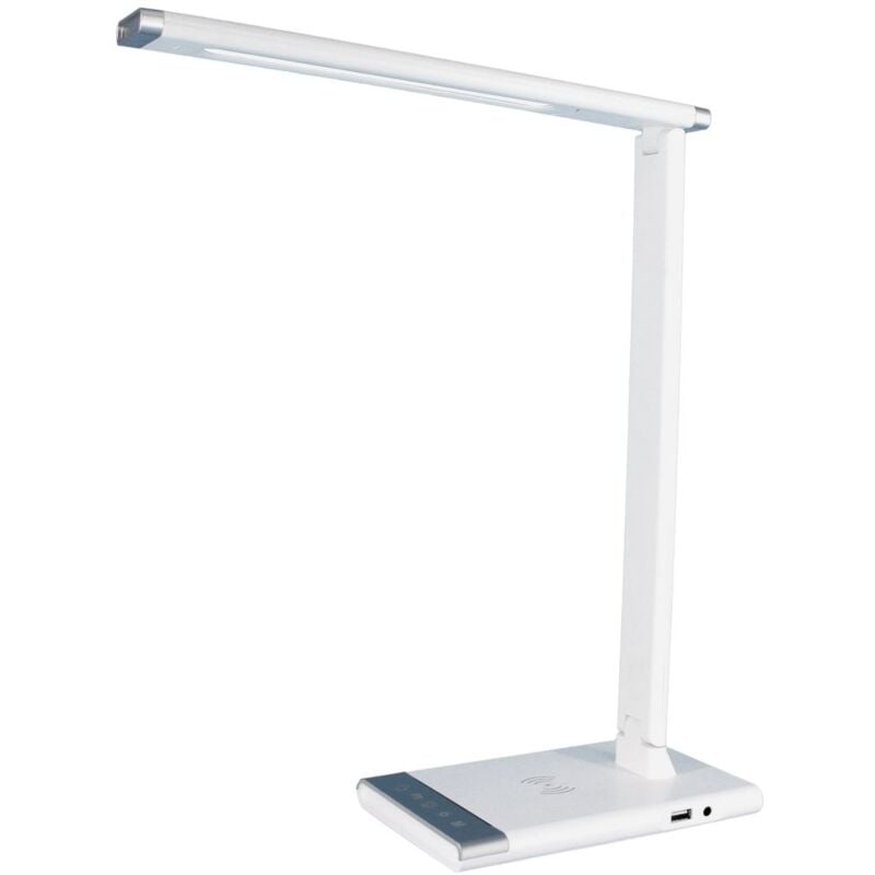 Lámpara Escritorio LED con Cargador Inalámbrico, Wireless QI y USB, Lámparas Mesita de Noche, Luz de Lectura Flexo Táctil, 3 Tonos de Color,
Lámpara Escritorio LED con Cargador Inalámbrico, Wireless QI y USB, Lámparas Mesita de Noche, Luz de Lectura Flexo Táctil, 3 Tonos de Color,
