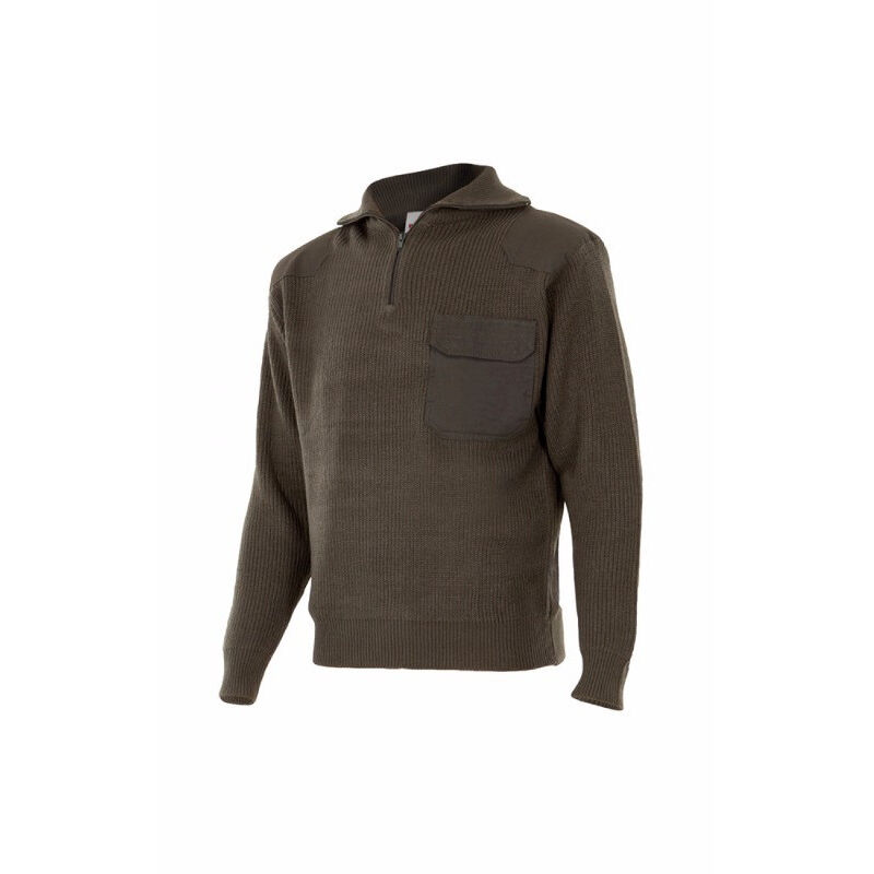 Jersey unicolor confeccionado en punto grueso con cuello alto Serie 101 | L - Verde caza - Velilla
Jersey unicolor confeccionado en punto grueso con cuello alto Serie 101 | L - Verde caza - Velilla
