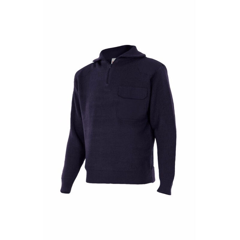 Jersey unicolor confeccionado en punto grueso con cuello alto Serie 101 | Azul marino - L - Velilla
Jersey unicolor confeccionado en punto grueso con cuello alto Serie 101 | Azul marino - L - Velilla