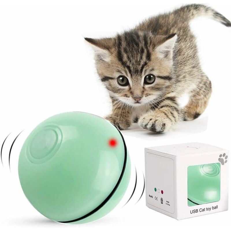 Jouet interactif pour chat balle rotative à 360 degrés, jouet d'exercice à LED de chargement USB, balles interactives rotatives automatiques pour que
Jouet interactif pour chat balle rotative à 360 degrés, jouet d'exercice à LED de chargement USB, balles interactives rotatives automatiques pour que