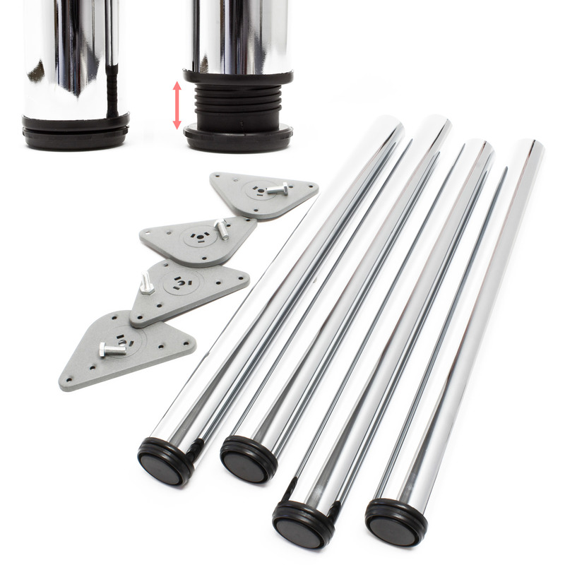 Juego 4 Patas Pies Acero Inoxidable Cromo Mesa Mueble Adjustable Regulable Altura Ø60mm 1100mm
Juego 4 Patas Pies Acero Inoxidable Cromo Mesa Mueble Adjustable Regulable Altura Ø60mm 1100mm