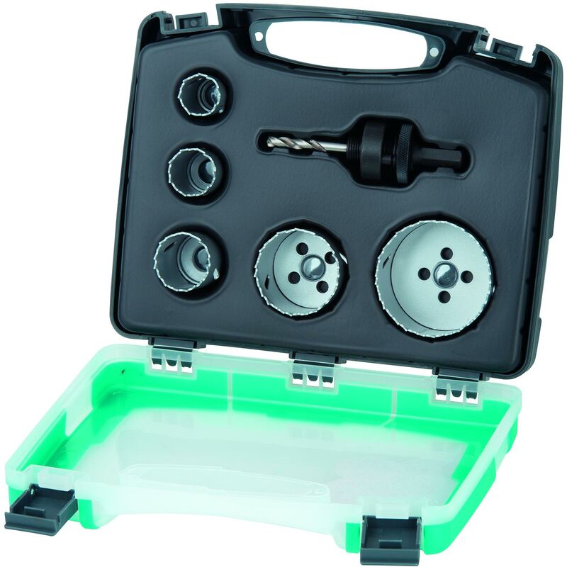 Set de sierras de corona BiM para electricidad y fontanería Wolfcraft Ø 40,54, 65,68,74,86 mm
Set de sierras de corona BiM para electricidad y fontanería Wolfcraft Ø 40,54, 65,68,74,86 mm