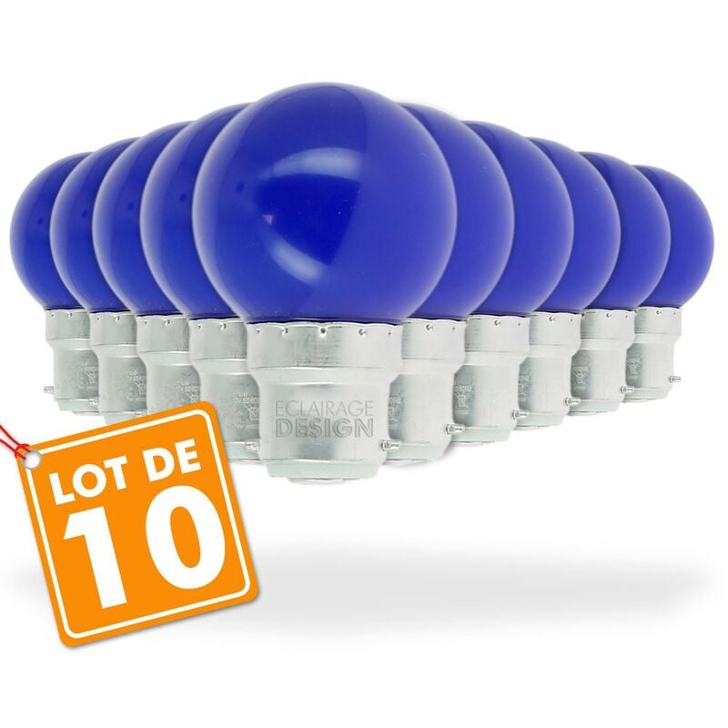 Juego de 10 bombillas LED azules de 1 vatio (equivalente a 10 vatios) Guinguette guirnalda
Juego de 10 bombillas LED azules de 1 vatio (equivalente a 10 vatios) Guinguette guirnalda