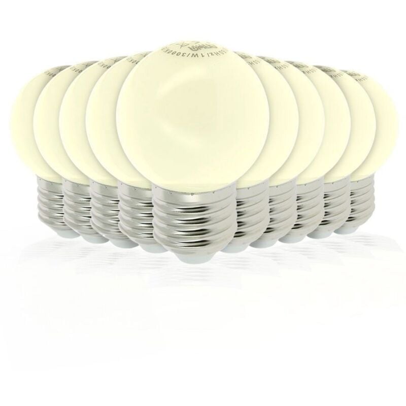 Juego de 10 bombillas LED blancas cálidas de 1 vatio (equivalente a 10 vatios) Guinguette E27 Garland
Juego de 10 bombillas LED blancas cálidas de 1 vatio (equivalente a 10 vatios) Guinguette E27 Garland