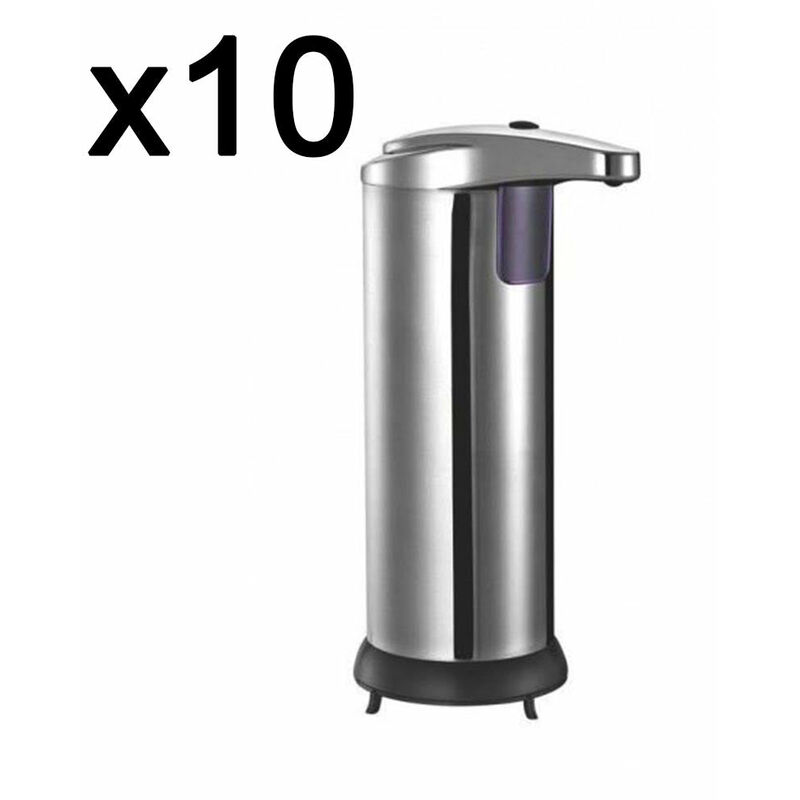 Juego de 10 dispensadores automáticos de jabón desinfectante CLEANY con sensor de movimiento 300ml para cocina, baño, hotel, restaurante
Juego de 10 dispensadores automáticos de jabón desinfectante CLEANY con sensor de movimiento 300ml para cocina, baño, hotel, restaurante