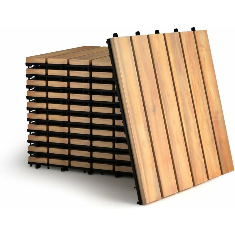 Costway - Juego de 10 Piezas Baldosas de Madera de 30x30 Centímetros Suelo de Madera de Acacia para Exteriro Terraza Jardín
Costway - Juego de 10 Piezas Baldosas de Madera de 30x30 Centímetros Suelo de Madera de Acacia para Exteriro Terraza Jardín